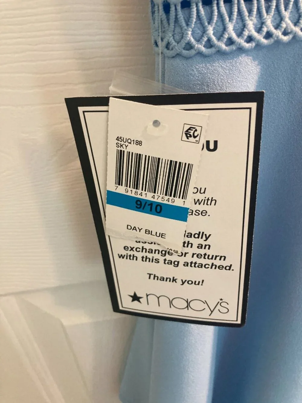 Macy's Light Blue Dress